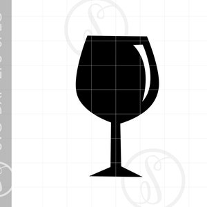 Wine Glass SVG | Wine Glass Clipart | Wine Glass Silhouette Cut File Svg Jpg Eps Pdf Png | Vector Wine Glass Download SC678