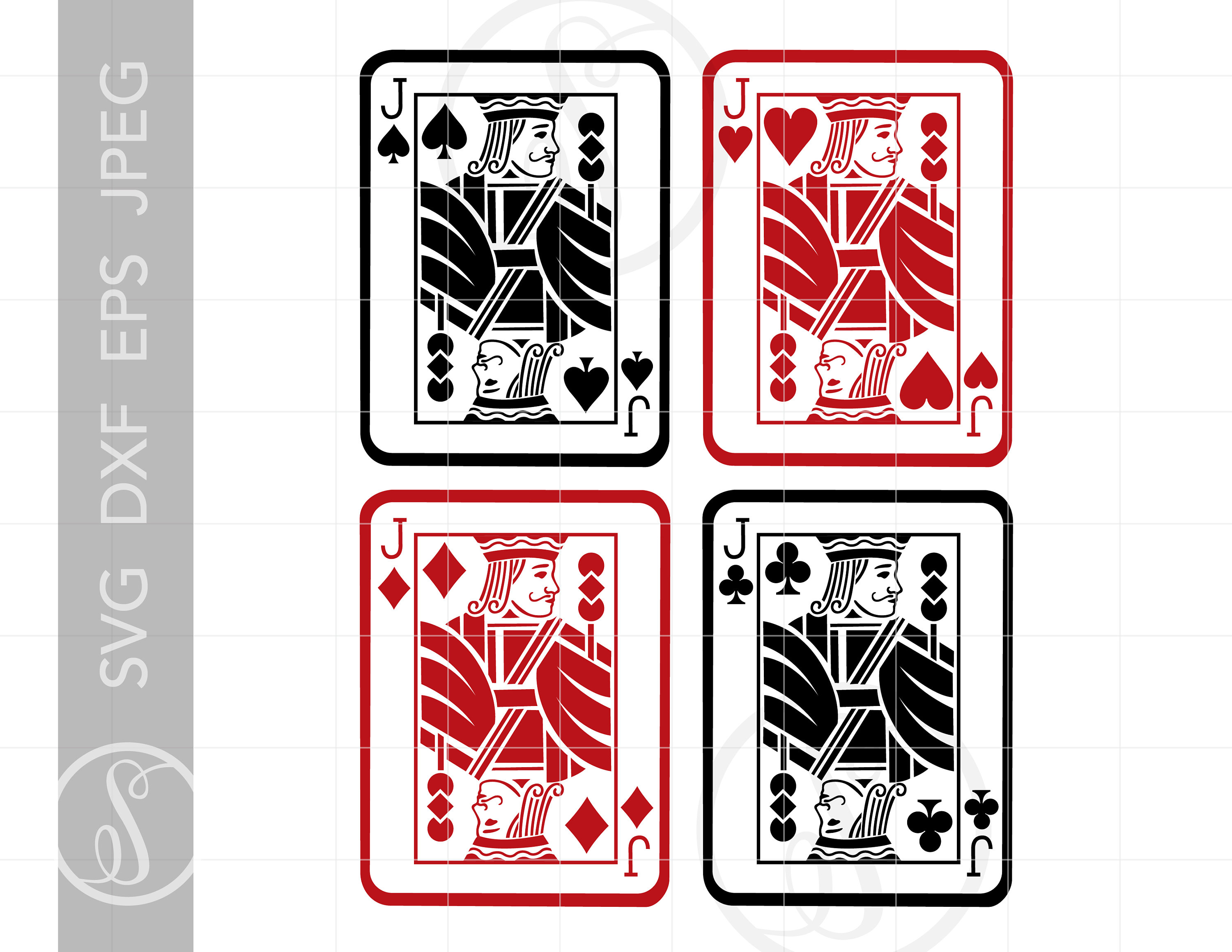 Download Jack Of Hearts Svg Jack Of Spades Svg Jack Of Diamonds Svg Etsy