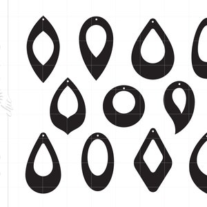 Earrings SVG | Earring Templates Svg Die Cut File | Earring Templates Cricut Silhouette | Earring Template Svg Jpg Png Dxf Downloads SC2591