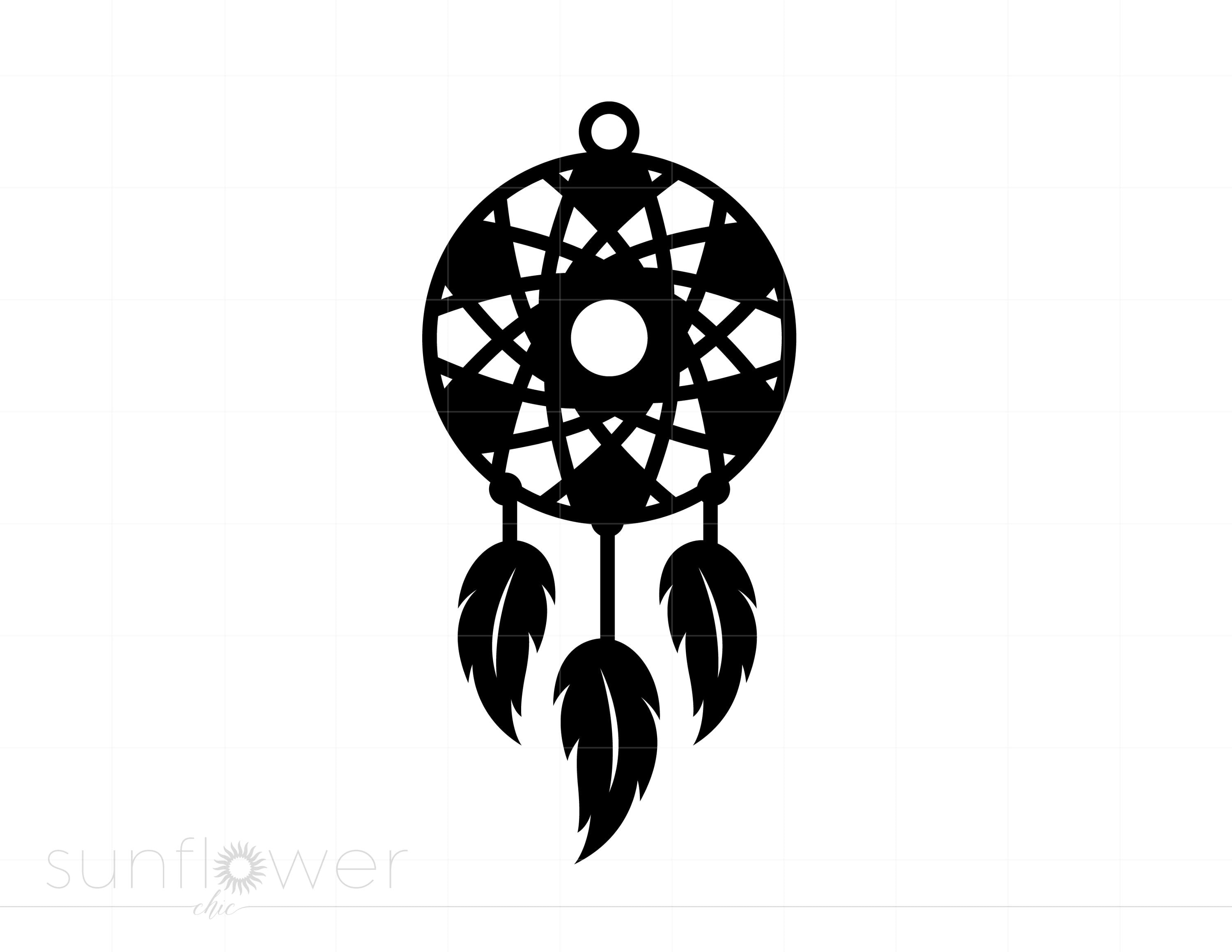 ドリームキャッチャー SVG | ドリームキャッチャー クリップアート