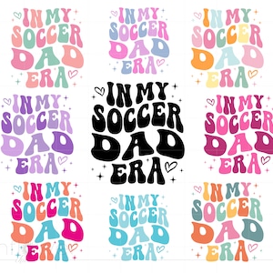 Paquete Svg de la era de mi padre futbolero, camiseta Svg de padre futbolero con letras geniales, Svg de equipo de fútbol, era de padre futbolero, descarga instantánea SC3309