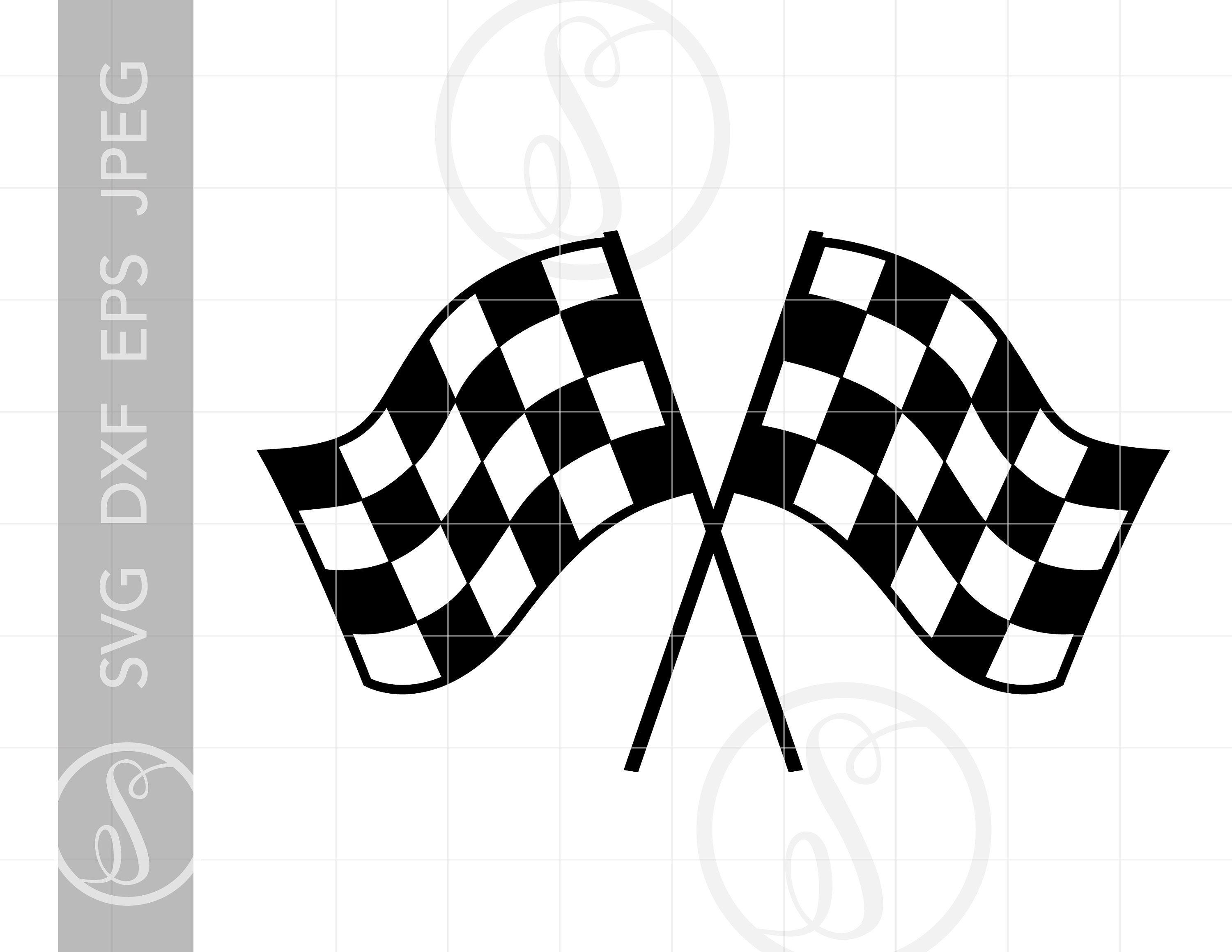 Download Checkered Flags Svg Download Racing Flags Clipart Etsy