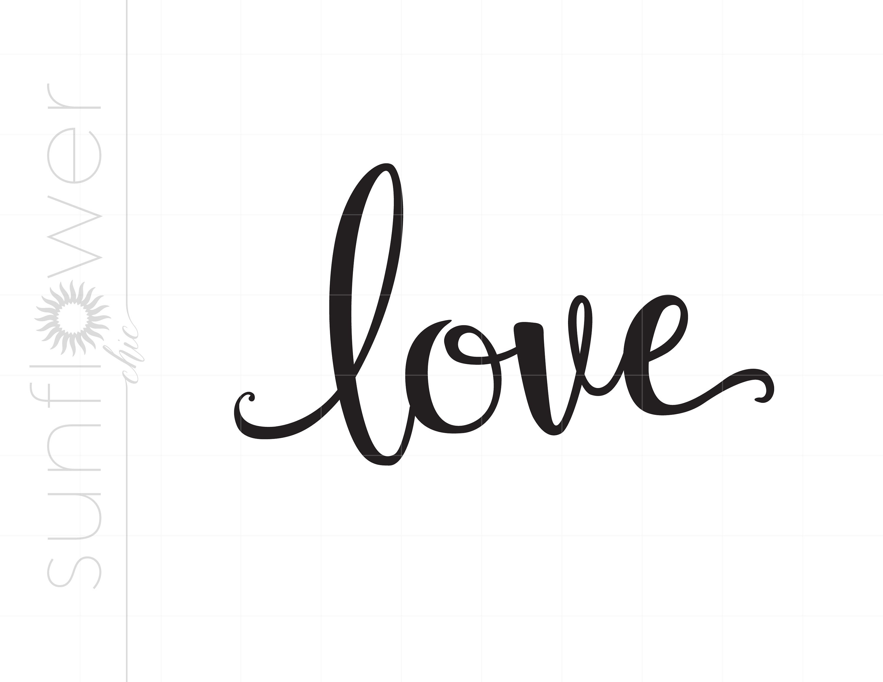 Svg Love Script Tekent Love Svg Bestand Liefs Svg Love Etsy Nederland