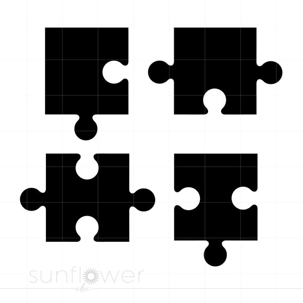 Puzzle Pieces SVG | Puzzle Pieces Clipart | Puzzle Pieces Cut File for Cricut | Puzzle Pieces Svg Jpg Eps Pdf Png Dxf Downloads SC990