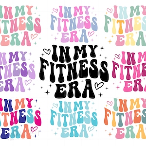 In meinem Fitness-Era-Svg-Bundle, gewellter Text Fitness-T-Shirt Art. Cricut Silhouette geschnitten, PNG, Instant Download SC3908