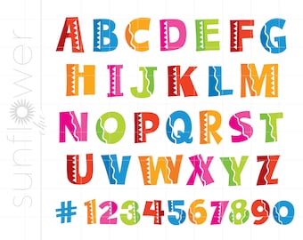 Fiesta Alphabet SVG Clipart, Fiesta Buchstaben Silhouette Cricut, Cinco De Mayo Fiesta Alphabet SVG Jpg Pdf Png Dxf Vektor Download SC2194