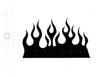 Flames SVG | Flames Clipart | Flames Silhouette Cut File for Cricut | Flames Svg Jpg Eps Pdf Png Dxf Downloads SC991