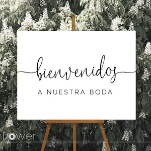 Bienvenidos SVG | Spanish Wedding Svg | Minimalist Wedding Svg | Welcome Sign Svg Printable Cricut Silhouette SC2544