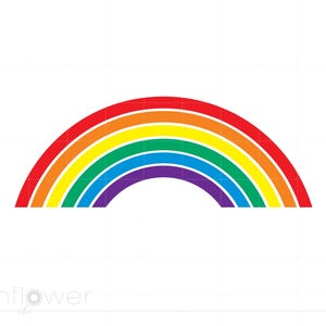 Rainbow Svg Clipart, Rainbow Cricut Silhouette Cut File, Rainbow Svg Jpg Eps Pdf Png Dxf Instant Download SC918