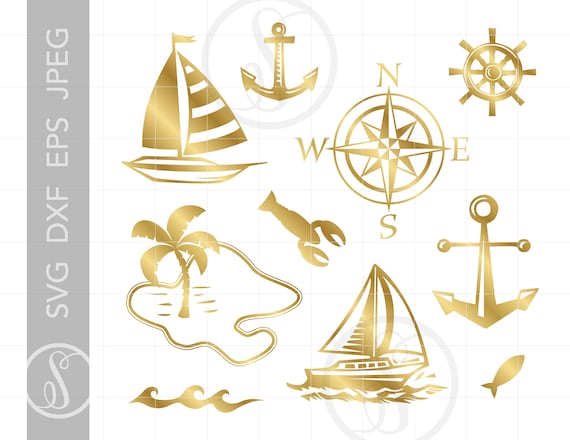 Download Gold Sailing Svg Cut File Clipart Downloads Gold Sailboat Etsy Yellowimages Mockups