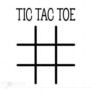 Tic Tac Toe SVG Download, Vector Tic Tac Toe Board, Tic Tac Toe Svg Png Jpg Cricut Silhouette Cut File, Instant Download SC1143