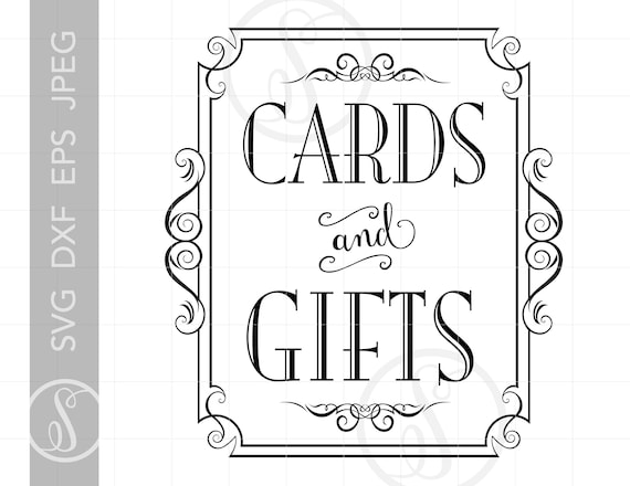Classic CARDS and GIFTS Sign Art SVG Dxf Eps Jpeg Cut File - Etsy