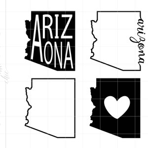 Arizona SVG Bundel | Staat Arizona Outline Svg File | Arizona Silhouette Cut Bestand | Arizona Cricut Svg Jpg Pdf Png Dxf Download SC2266