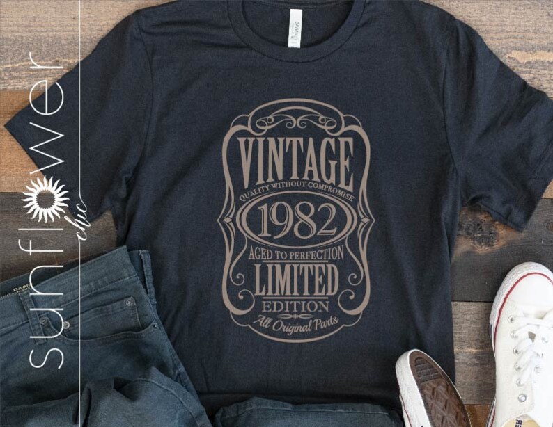 1982 Birthday Shirt For Men - "Built In 1982" Vintage 42nd Birthday Gift Idea, Customizable - View #9