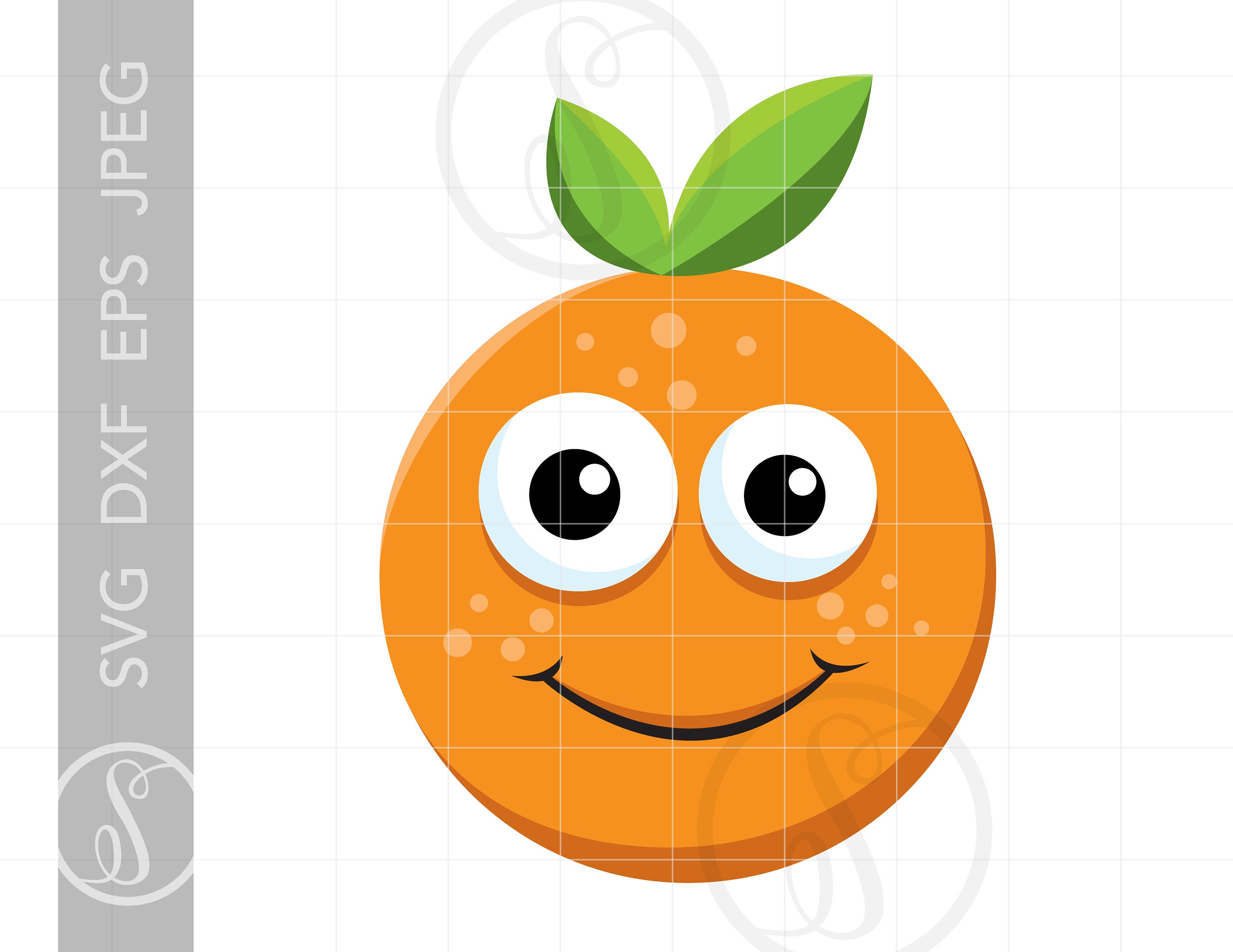 Download Orange Smile Face Svg Orange Fruit Smile Face Clipart Etsy