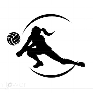 Volleybal Svg-download, volleybalshirt Art Svg Jpg Png Dxf Cricut Silhouette Cut-bestand, Instant Download SC3730