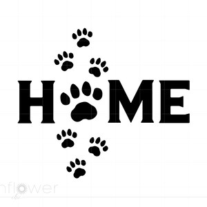 Home Hondenafdrukken SVG | Home Hond Prints Clipart | Home Hond wordt afgedrukt silhouet gesneden bestand | Home Hondenafdrukken Svg Jpg Eps Pdf Png Dxf Download SC945