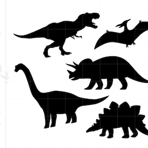 Dinosaur Silhouettes SVG, Dinosaur Clipart, Dinosaur Shirt Cut Files, Dinosaur Svg Jpg Eps Png, Dinosaur Cut File Downloads SC891