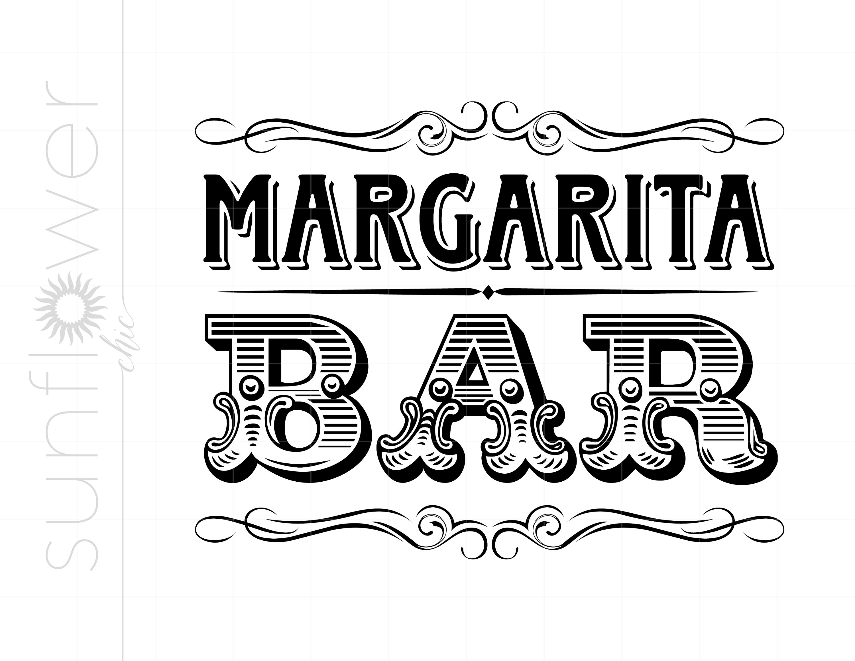 Margarita Bar Sign Art SVG Design Margarita Bar SVG Dxf Eps Etsy