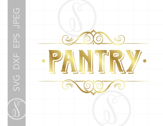 Download Gold Pantry Svg Art Design Pantry Svg Cut Files Vector Etsy