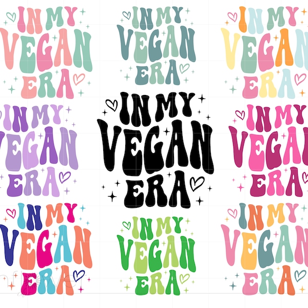 In My Vegan Era Svg Bundle, Vegan Shirt Svg, Vegetarian Svg, Design for Vegan Cricut Instant Download SC3138