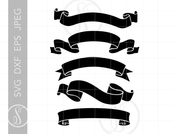 Ribbon Banners Svg Cut File Clipart Downloads Banner 