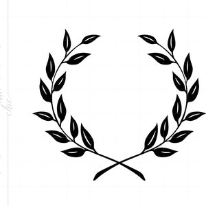 Laurel Wreath SVG | Laurel Wreath Clipart Download | Laurel Cut File for Cricut | Laurel File Svg Jpg Eps Pdf Png SC599