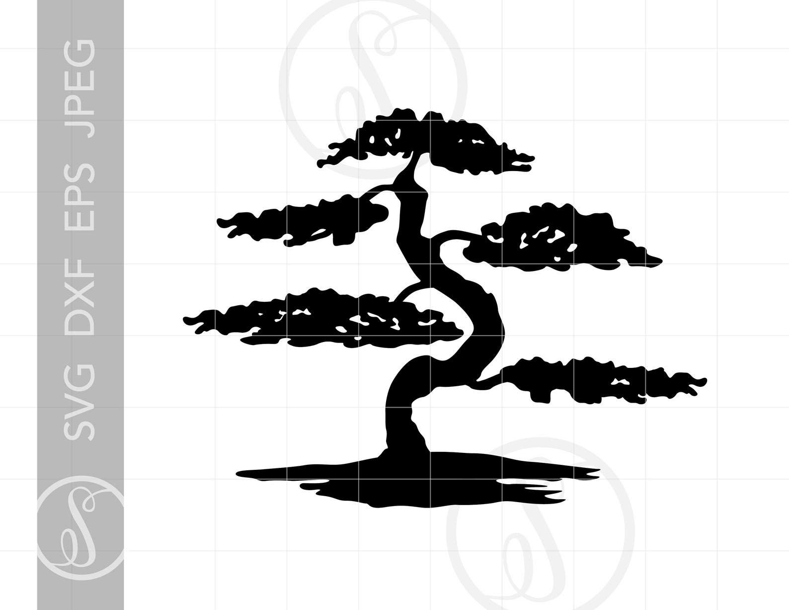 Bonsai Tree SVG Bonsai Tree Clipart Download Bonsai Tree Etsy