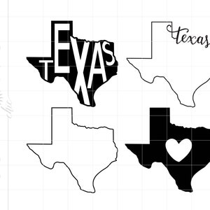 Texas SVG Bundle | State of Texas Outline Svg File | Texas Silhouette Cut File | Texas Cricut Svg Jpg Pdf Png Dxf Download SC2249