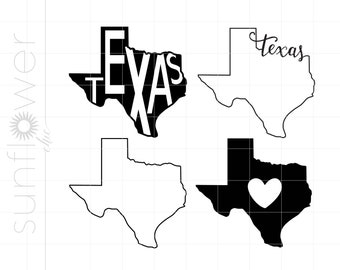 Texas SVG Bundle | State of Texas Outline Svg File | Texas Silhouette Cut File | Texas Cricut Svg Jpg Pdf Png Dxf Download SC2249