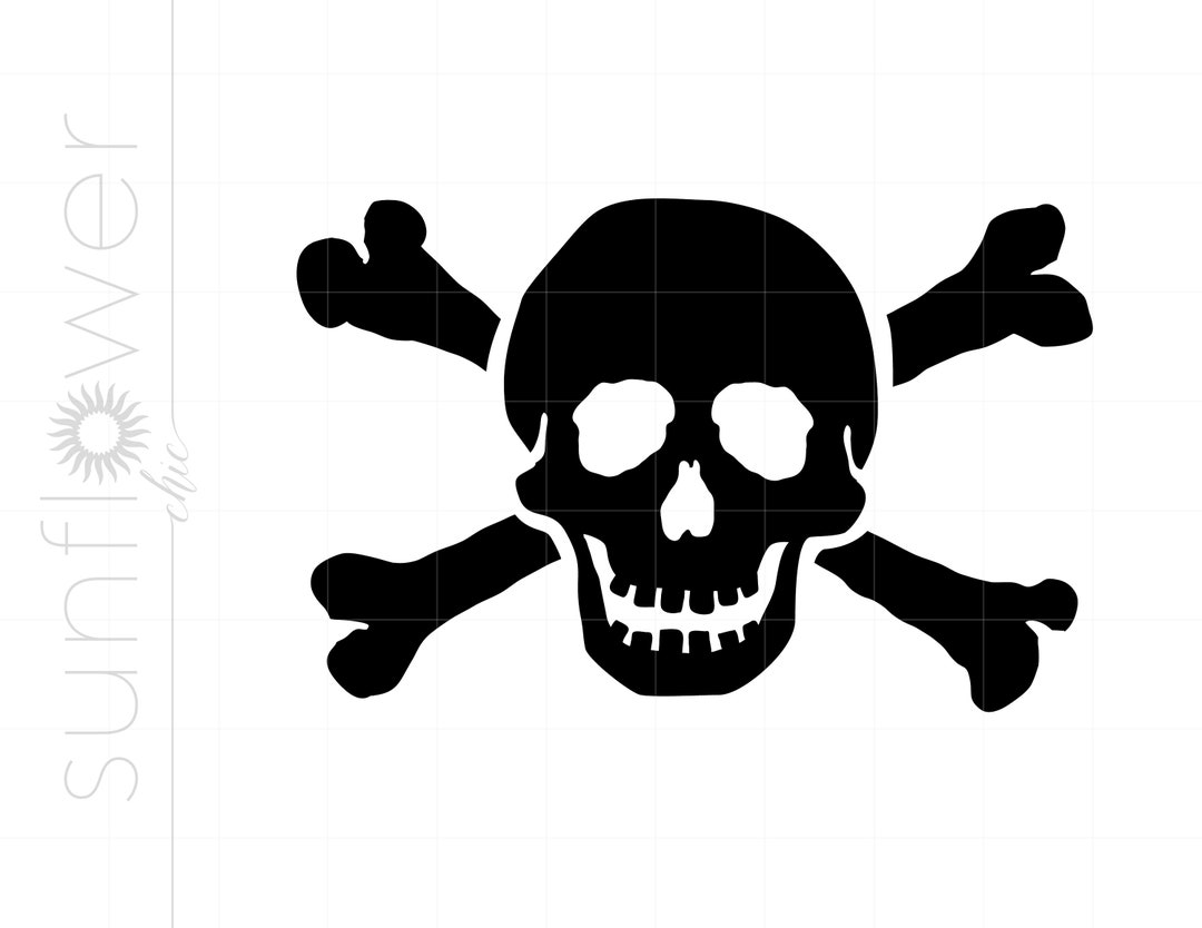 Skull Crossbones SVG Skull Crossbones Clipart Skull - Etsy
