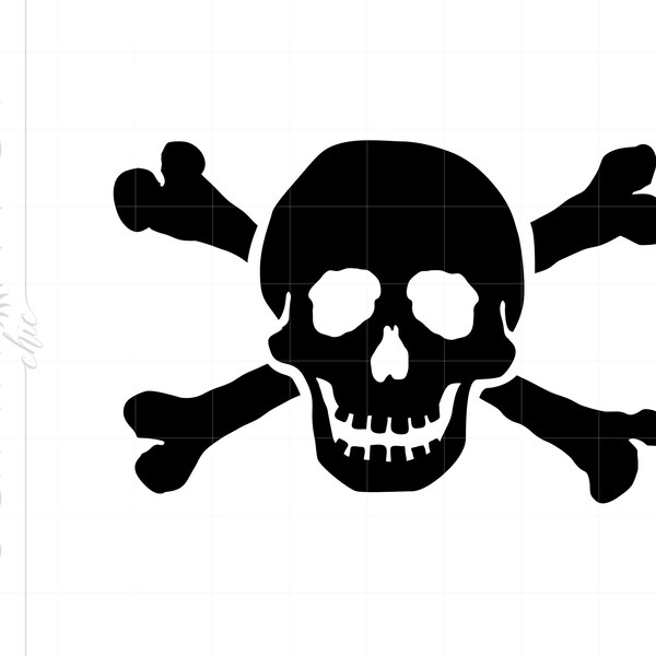 Skull Crossbones SVG, Pirate Skull Svg, Skull Cut File for Cricut Silhouette, Skull Crossbones Svg Jpg Eps Pdf Png Instant Download SC633