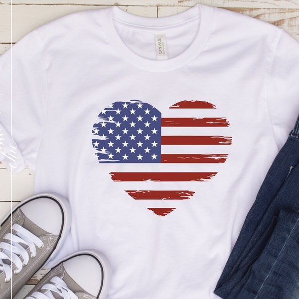 American Flag Heart - Etsy