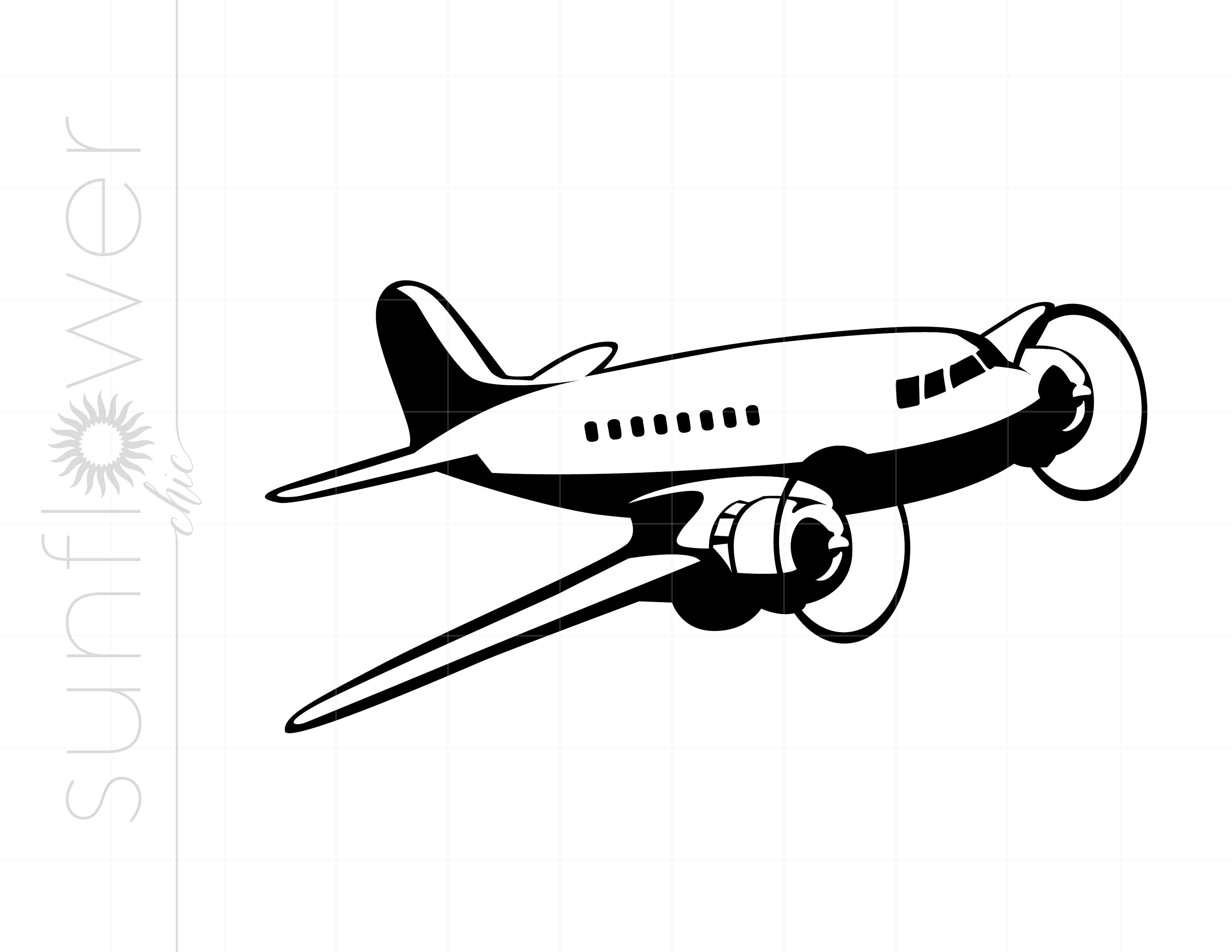 Airplane SVG Airplane Clipart Airplane Cut File for Cricut Airplane File  Svg Jpg Eps Pdf Png SC659 - Etsy