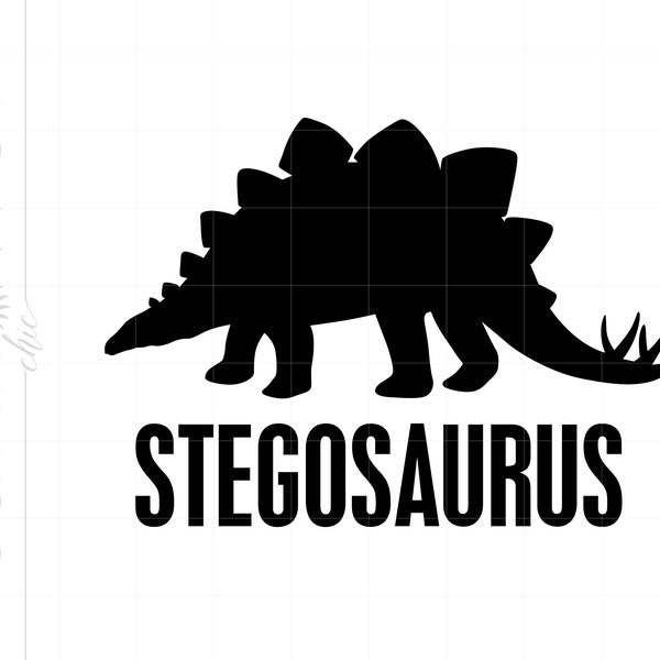 Dinosaur Svg, Stegosaurus Svg, Stegosaurus Cut File for Cricut Silhouette, Dinosaur Shirt Svg Jpg Pdf Png Dxf Download, Gift for Kids SC1247