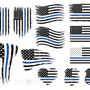 Police Svg | Police Flag Svg Cut Files | Police Wife Svg | Distressed Flag Svg | Thin Blue Line Svg Police Officer Cricut Silhouette SC2291