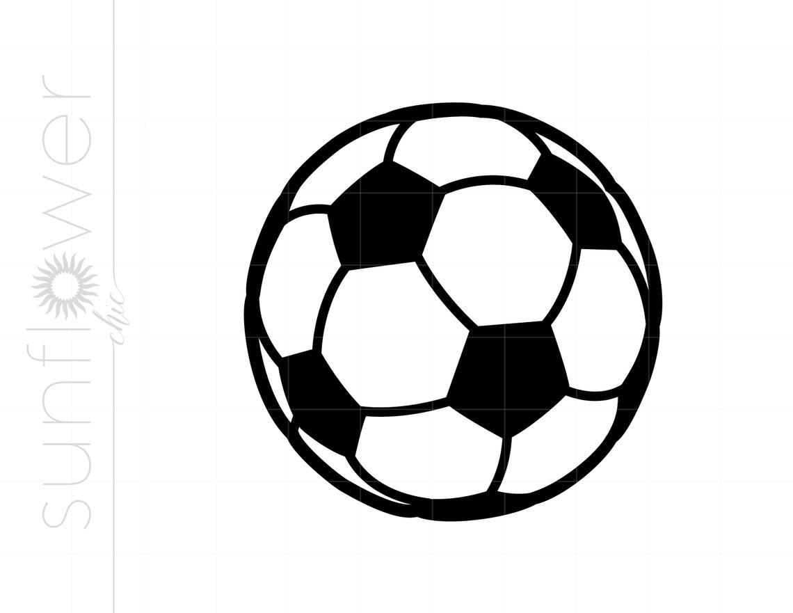 Soccer Ball SVG Soccer Ball Clipart Soccer Ball Silhouette Etsy