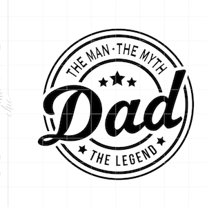 Papai Svg | Dia dos Pais SVG | Pai, o homem, o mito, a lenda Svg | Silhueta Cricut para impressão do pai Svg | Pai super-herói Svg SC2474