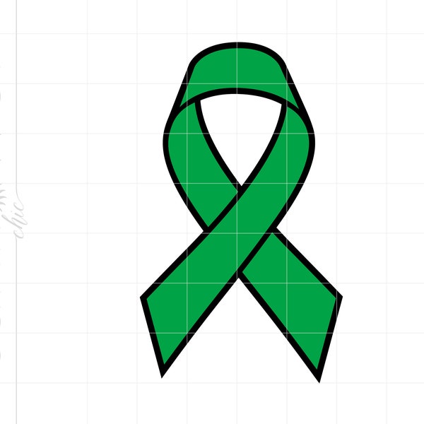 Cerebral Palsy Ribbon SVG | Green Cerebral Palsy Ribbon Clipart | Ribbon Silhouette Cut File Cricut Svg Jpg Eps Pdf Png Download SC2189