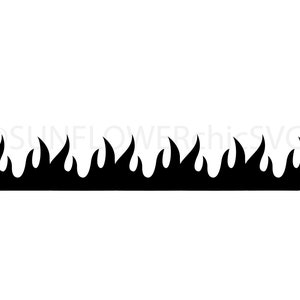 Flame Border SVG Silhouette | Fire Border Cut File Cricut | Fire Flames Svg Jpg Eps Pdf Png Dxf Download SC1914