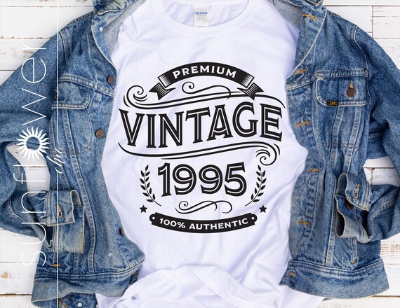 1995 Birthday Svg Download, Born in 1995 SVG, Vintage 1995 Svg