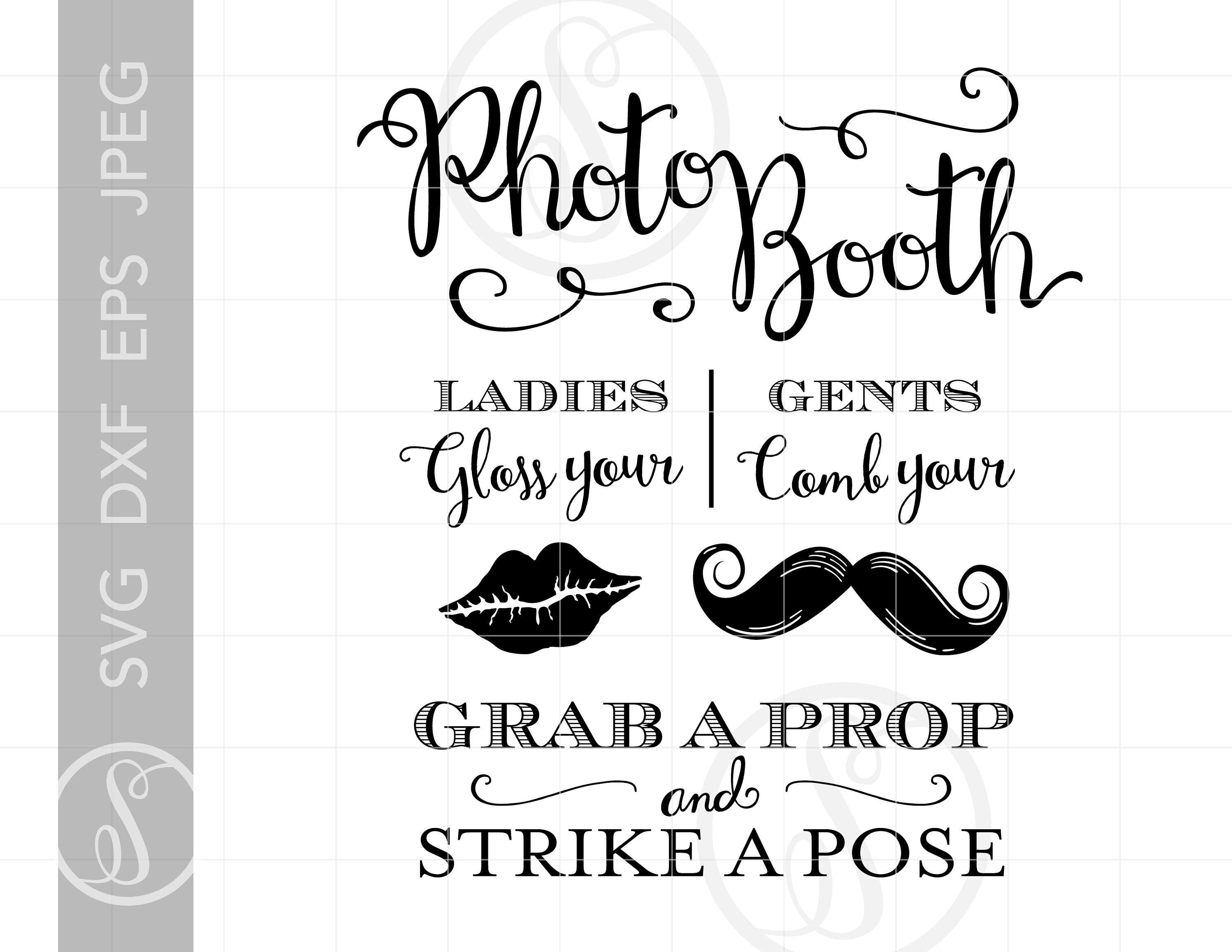 Photo Booth Svg Signs Props Sign Quote Svg File Lips | Etsy