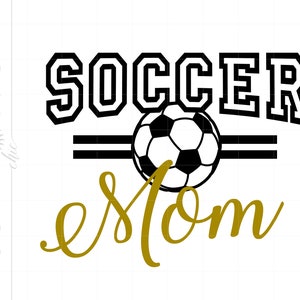 サッカーママ SVG カットファイル | サッカーママ T シャツ ダウンロード | サッカー T シャツ SVG カットファイル DXF Pdf シルエットアート | スポーツ SVG SC191