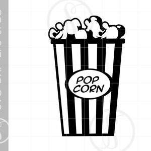 Popcorn SVG | Popcorn Clipart Download | Movie Popcorn Cut File for Cricut | Vector Popcorn Svg Jpg Eps Pdf Png SC611