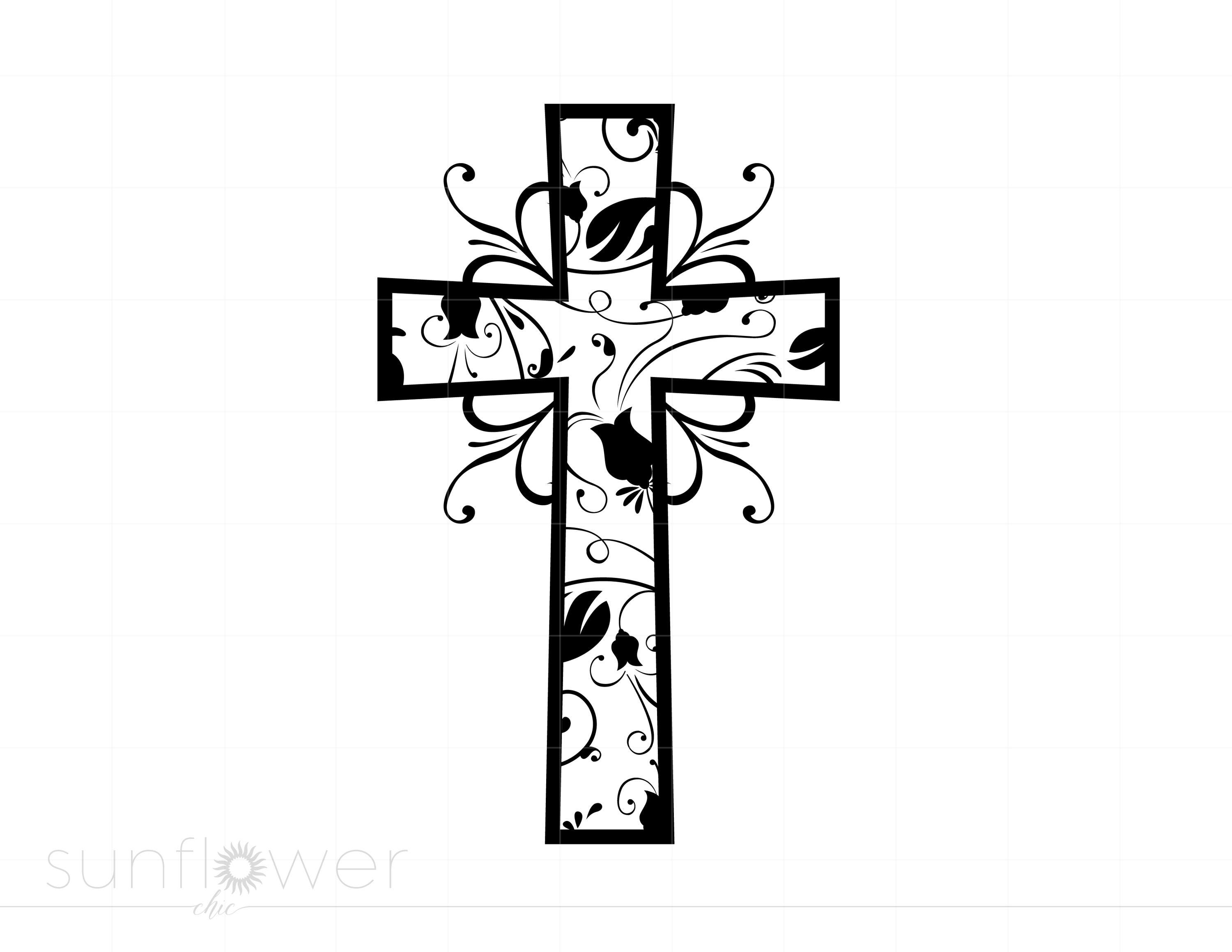 Christian Art Cross Svg Cut File Clipart Download, Religious Faith Svg Dxf  Png Cricut Silhouette Cut File, Instant Download SC22 - Etsy, image size:3000x2318
