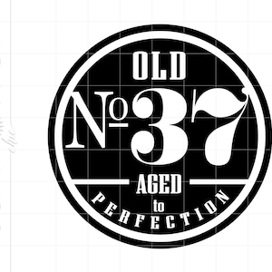 37th Birthday SVG | Old Number 37 SVG Clipart | 37th Cut File for Cricut | Old No. 37 Aged to Perfection Svg Jpg Eps Pdf Png SC2126