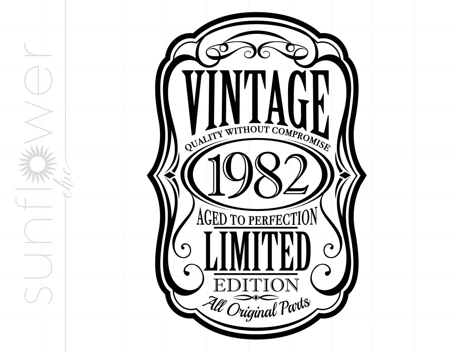 1982 Birthday Svg | Vintage 1982 SVG Downloads | 1982 Birthday Whiskey ...