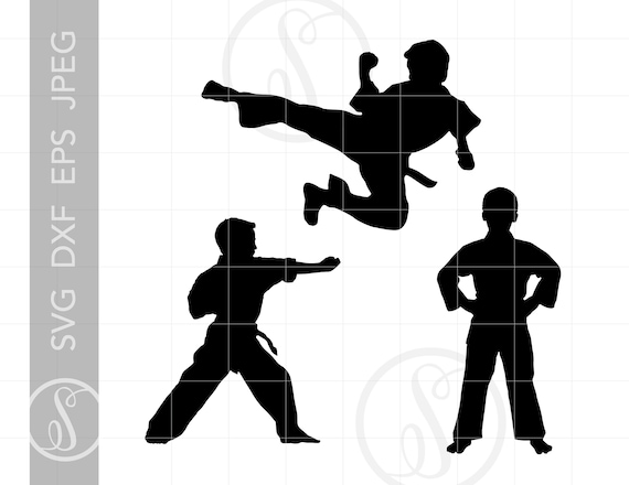 Download Karate Kid Svg Boy Karate Silhouette Clipart Karate Etsy