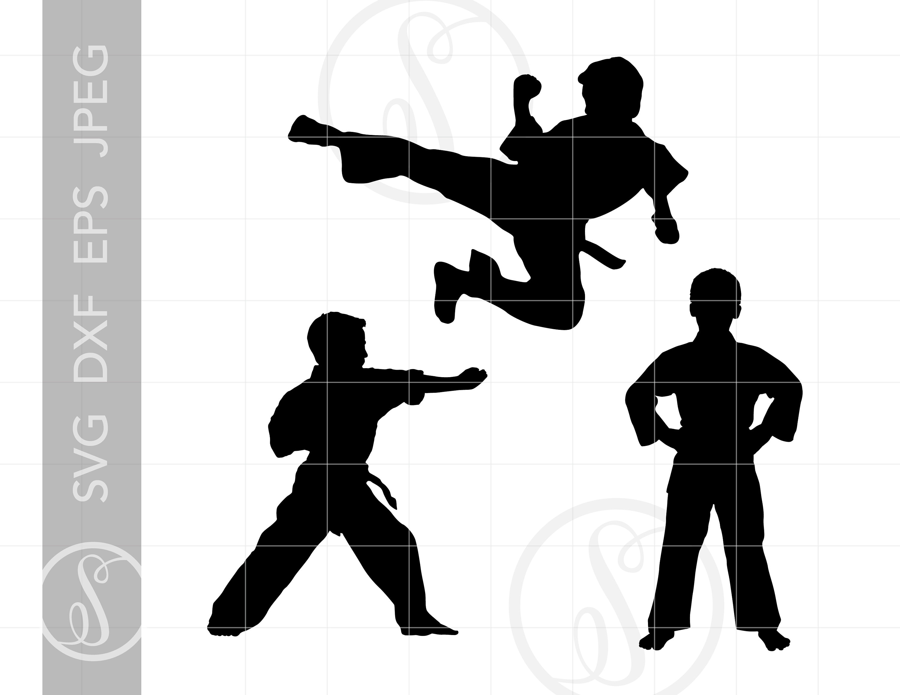 Download Karate Kid Svg Boy Karate Silhouette Clipart Karate Etsy