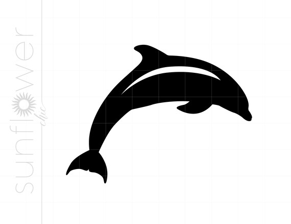 Dolphin SVG Dolphin Clipart Dolphin Cut Silhouette File Dolphin Svg Jpg Eps  Pdf Png Dxf Vector Dolphin Svg Download SC858 - Etsy Hong Kong